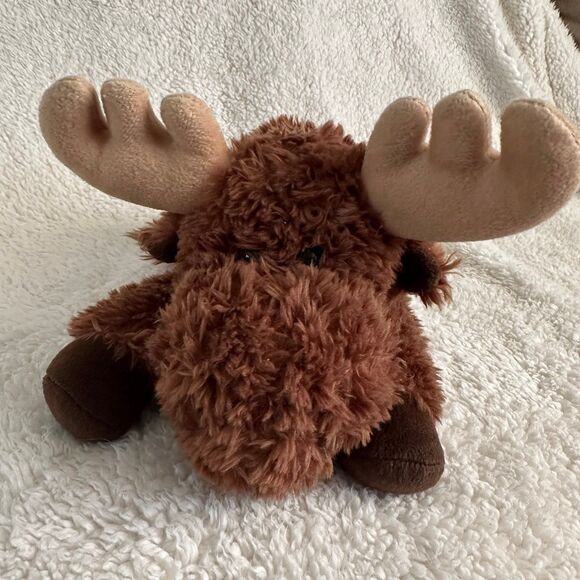 Aurora Moose Plush 12” Brown Stuffed Animal Woodland Floppy Toy - Picture 5 of 6